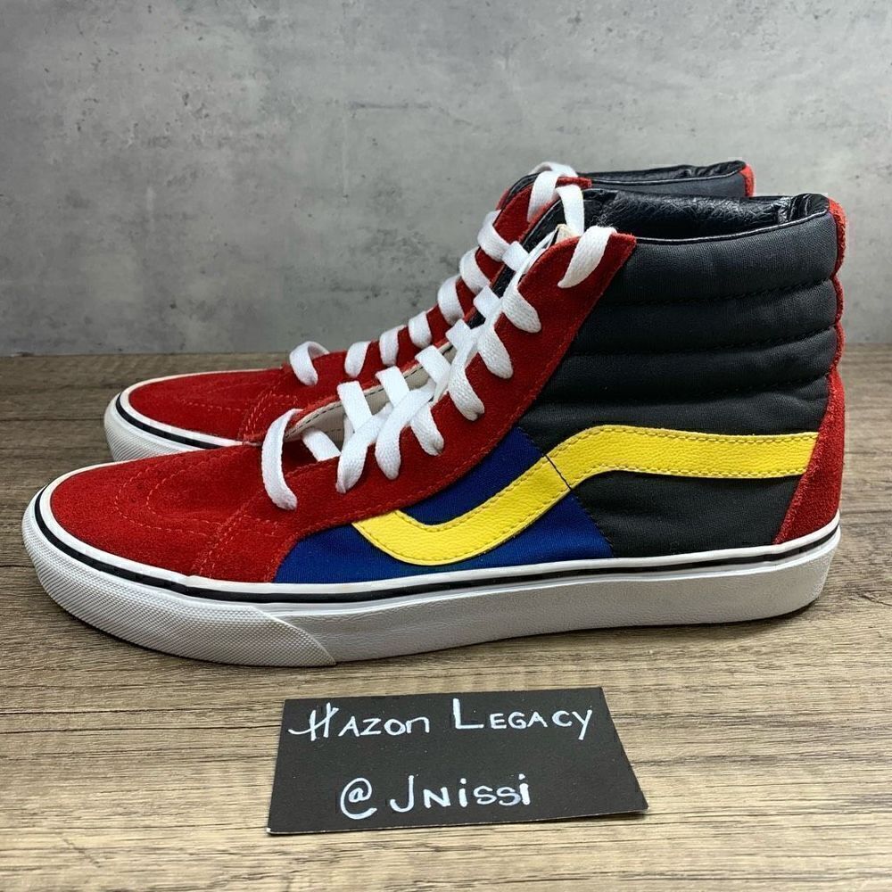 Vans Mens/Unisex~SK8-Hi~Rally Chilipepper Colorblock‎ Sneakers-Size 9.5 M/11 W